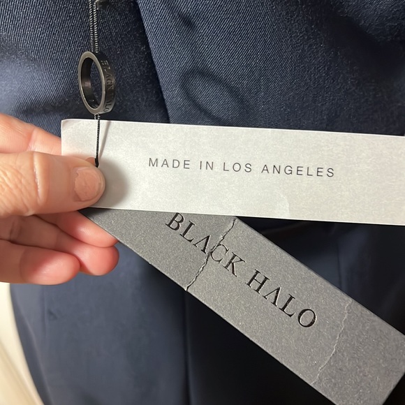 Black Halo Navy Midi Dress - Picture 4 of 5